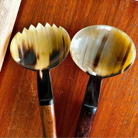 Mid-Century Serving Set | Rosewood & Bakelite Salad Set | Danish Modern - Picture 2 of 6
